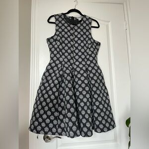 H&M sz 14 Black and White Sleeveless Dress